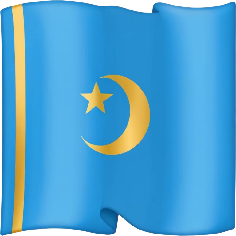 minimalist Crimean Tatar flag, emoji style emoji