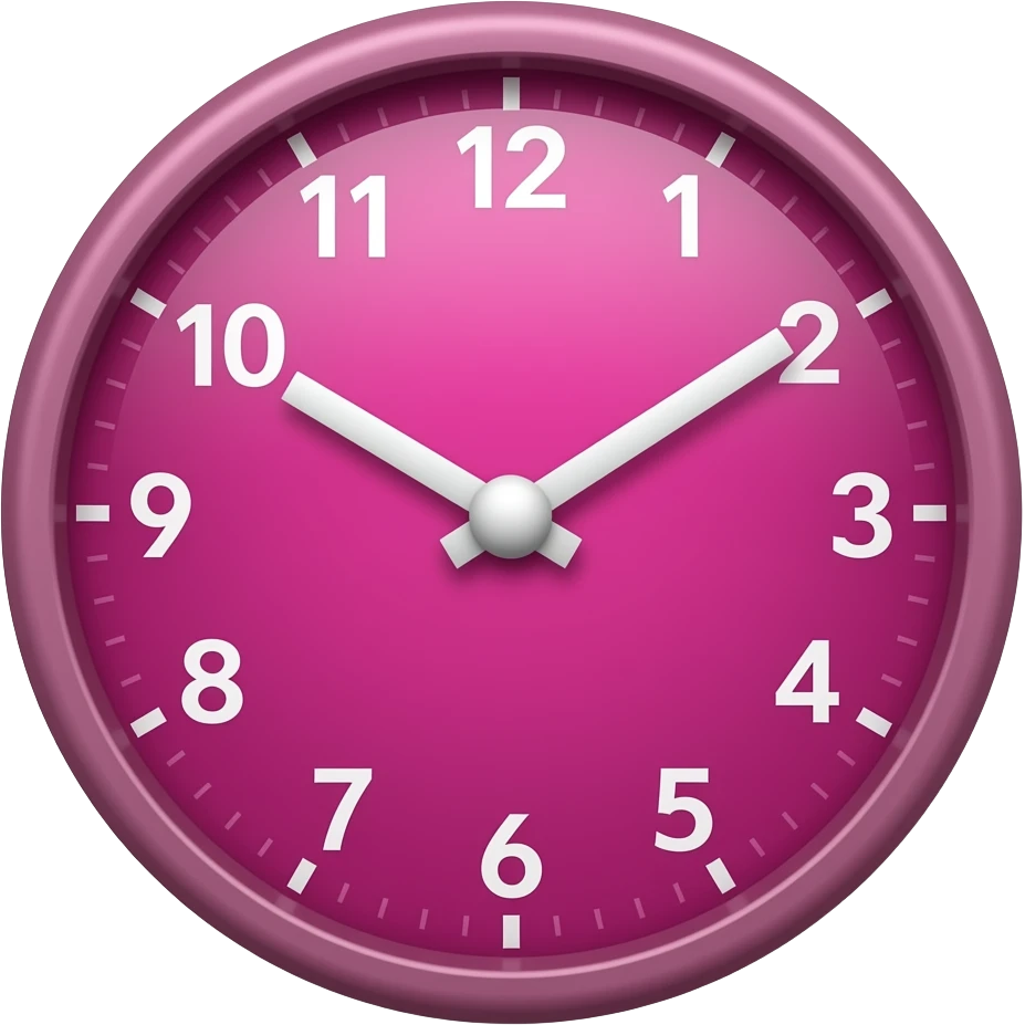 reloj fuscia de pared emoji