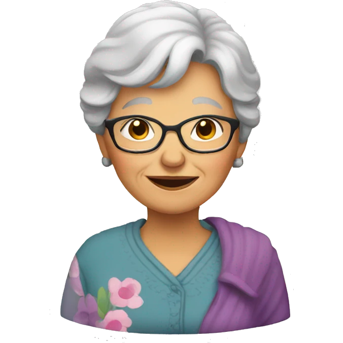 Granny with family emoji