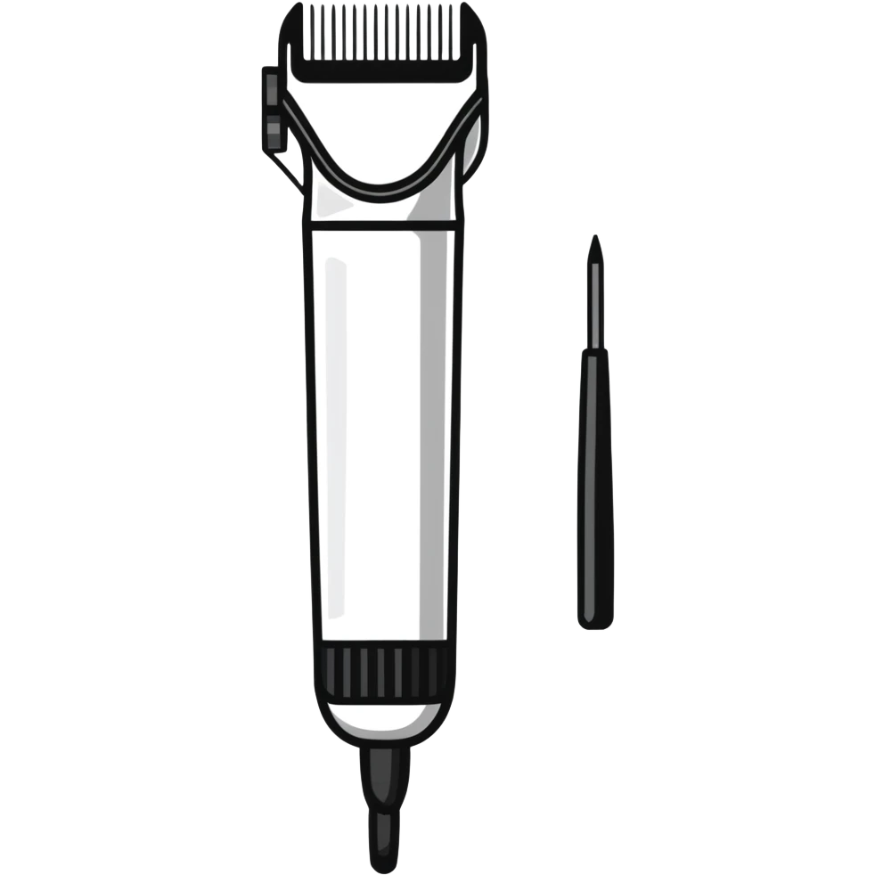 cartoon sticker style barber trimmer emoji