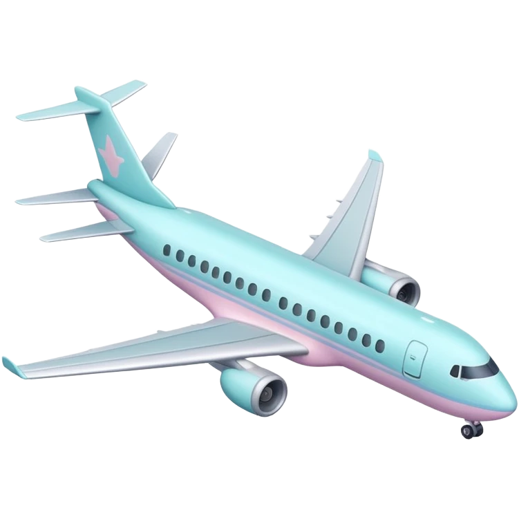 plane with 3 color pastel emoji