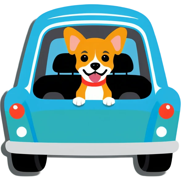 Dog in the car emoji