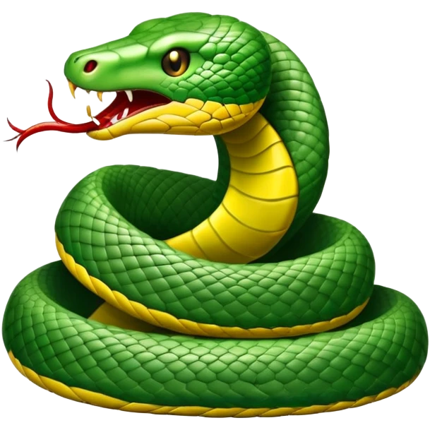 Evil snake eating a Not evil snake  emoji