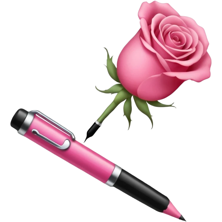 crée moi une liste avec un stylo en rose claire dégradé rose foncé emoji