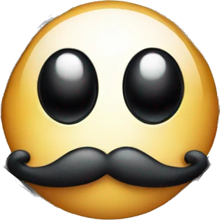 atom with mustache emoji