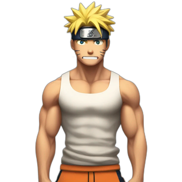 naruto lifting weights emoji