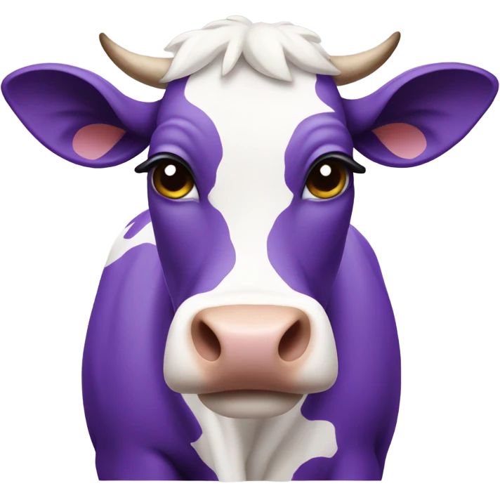 purple and white cow  emoji