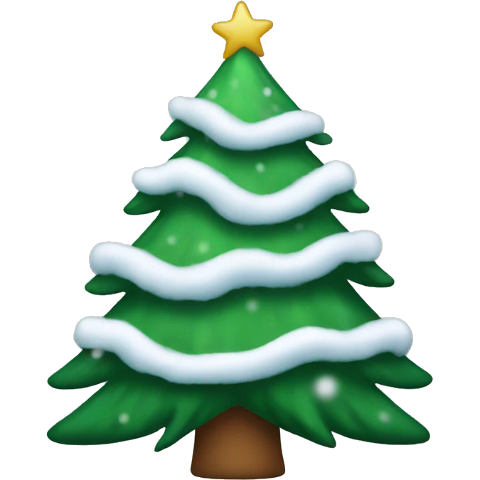 christmas tree with snow on it emoji