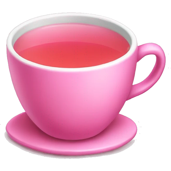 Pink tea emoji