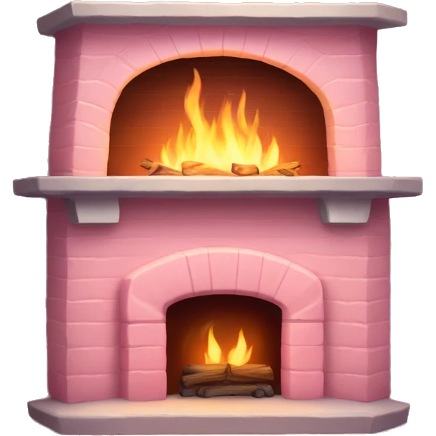 Cozy Winter Pink fireplace emoji