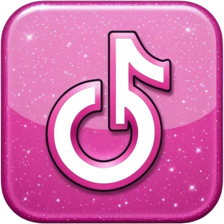 glitter pink logo TikTok emoji