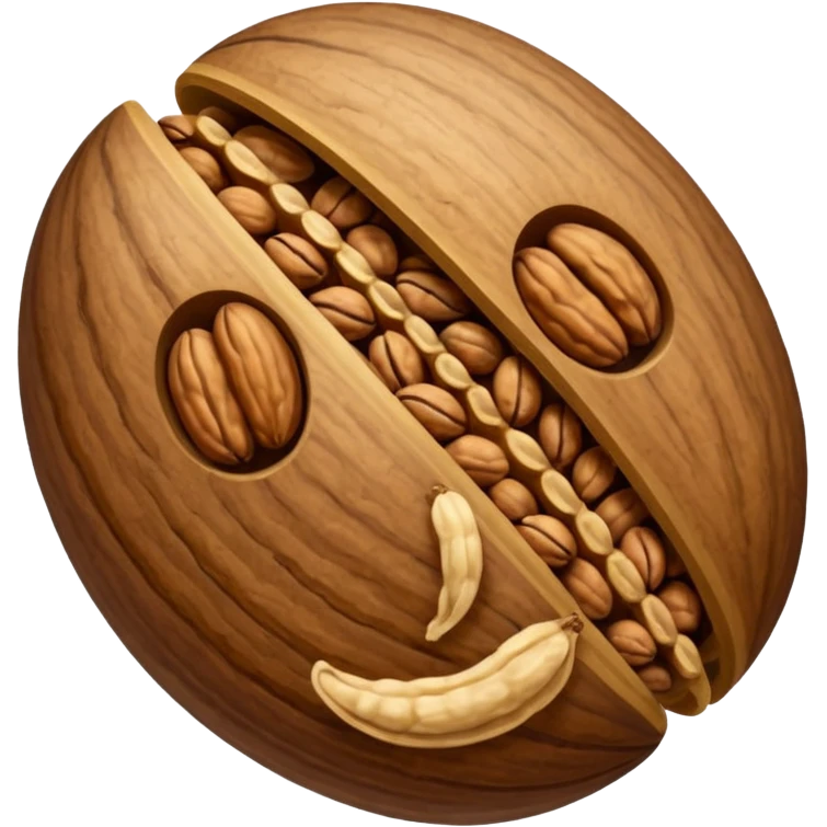 walnut seed of the tree of the genus Juglans emoji