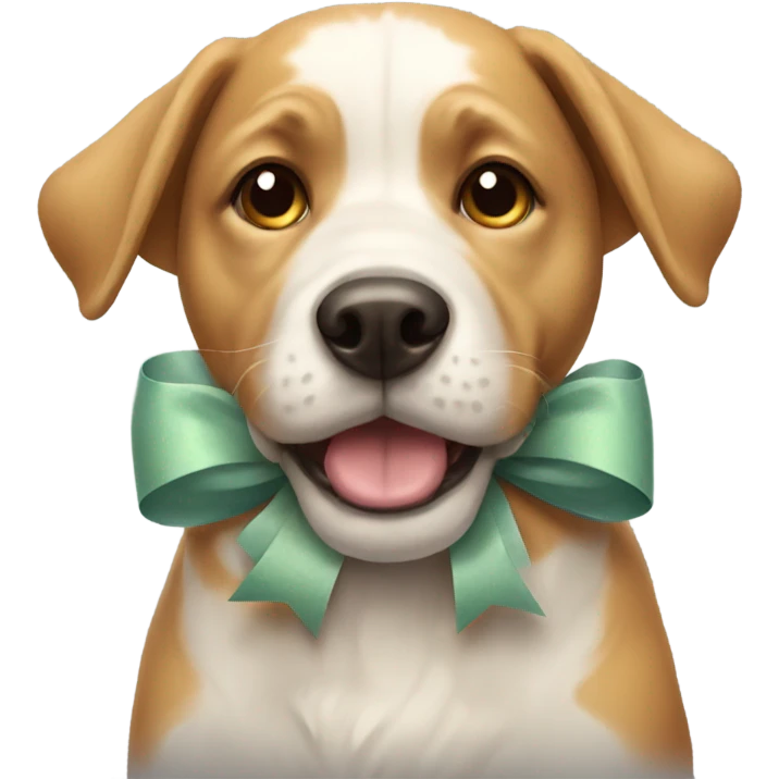 Dog with bow emoji