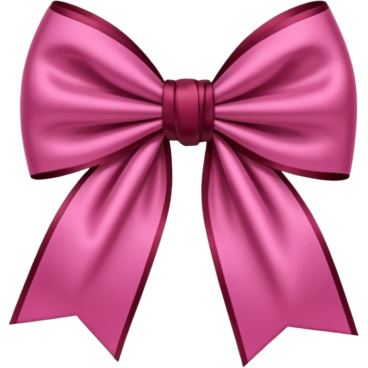 Dark Pink with maroon colour ribbon bow emoji