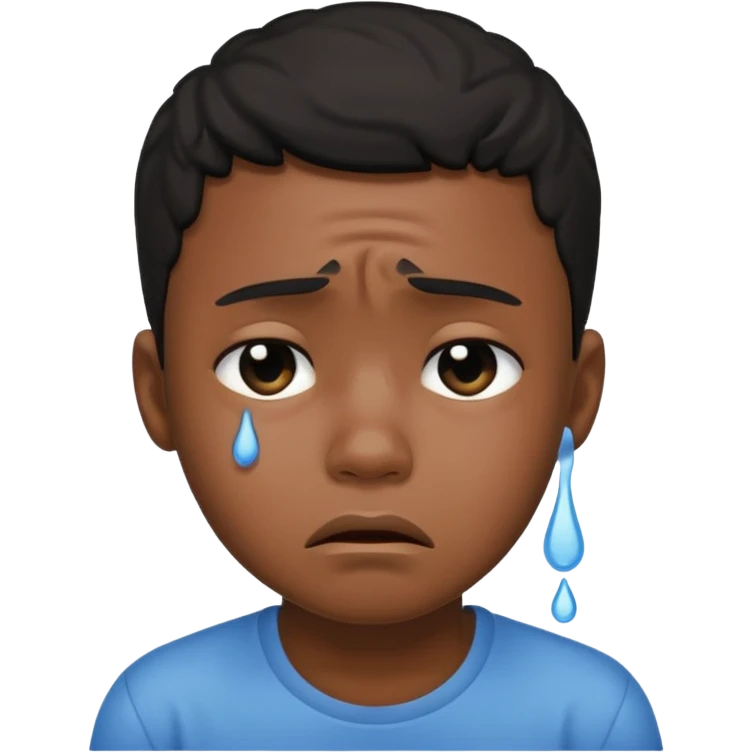 black boy crying emoji