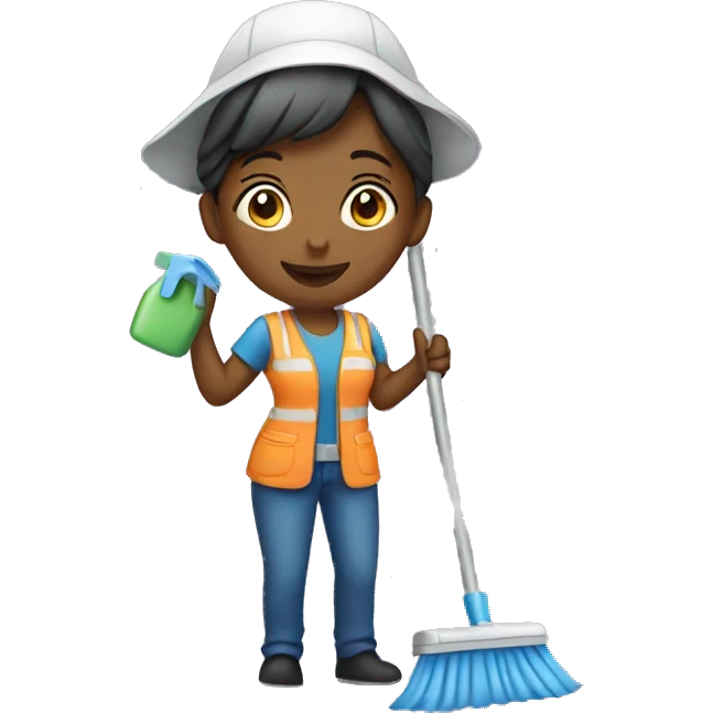 Woman Cleaning job emoji