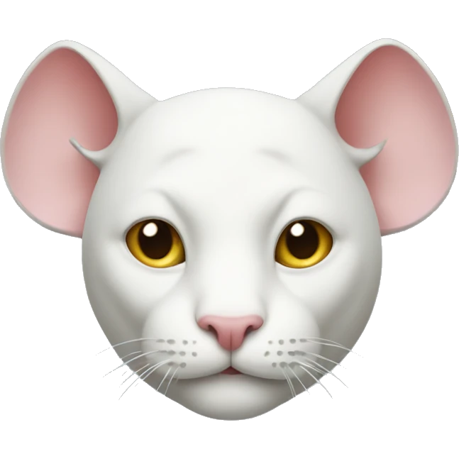 cat with head of a white elephant emoji