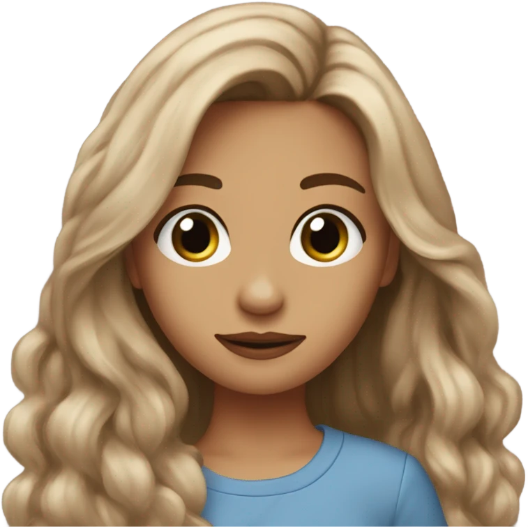 Amelije  ￼Brown Long hair emoji