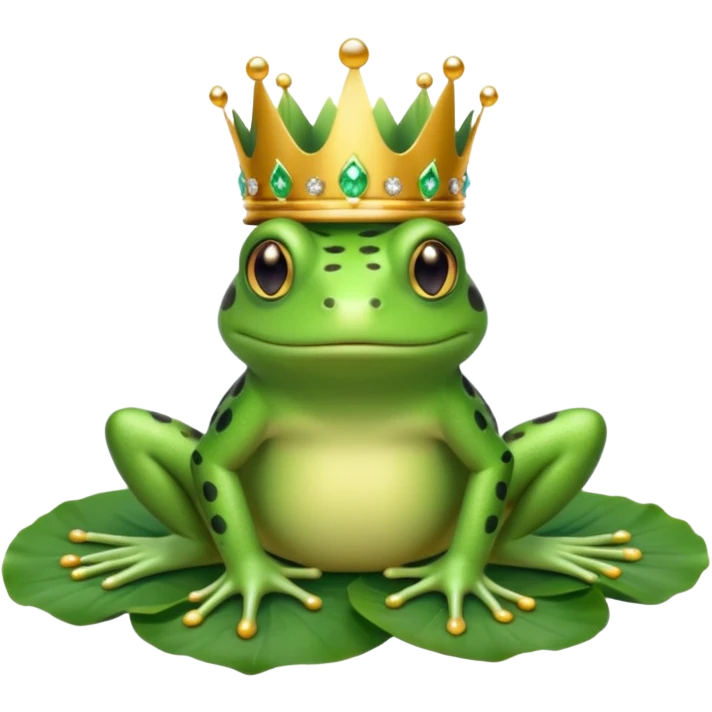 queen frog sitting emoji