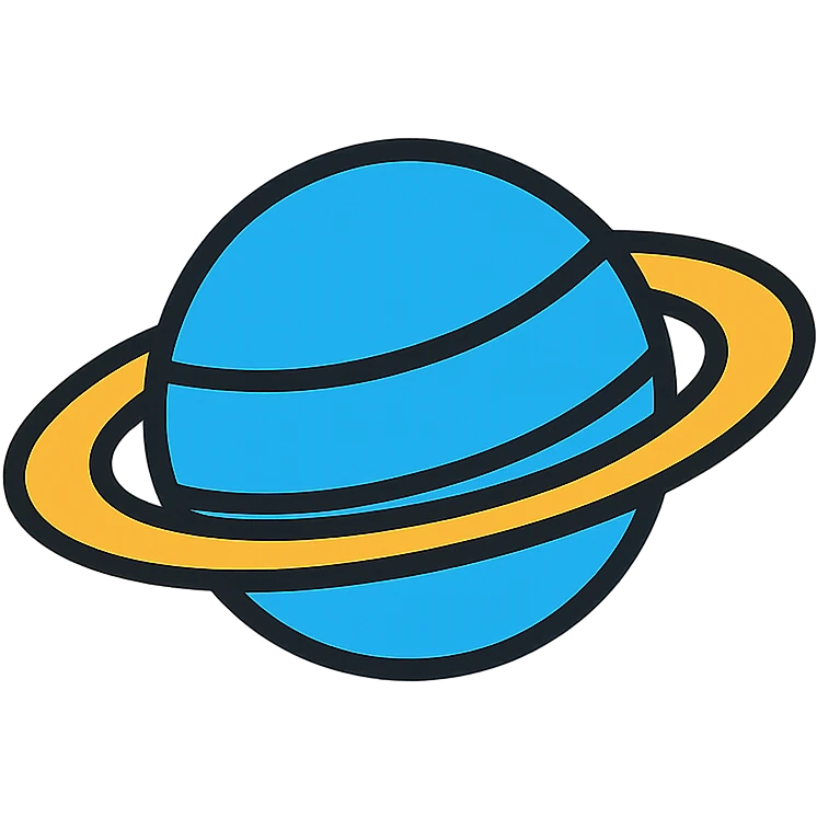 blue saturn emoji