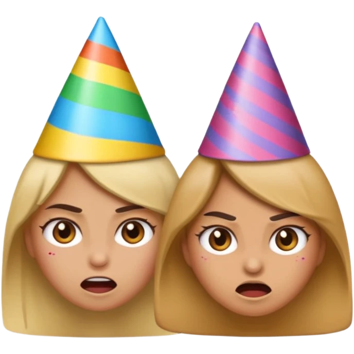 Make girl emoji who is angry with her bestie emoji