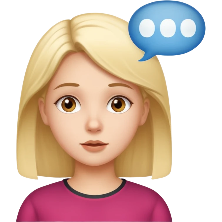 girl speaking german speech bubble emoji
