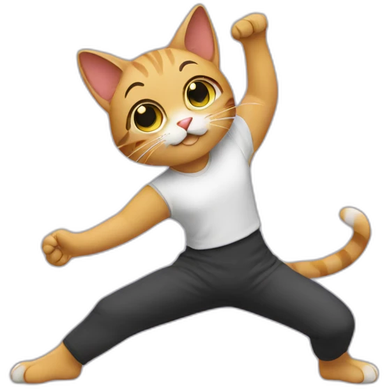 cat doing the splits emoji