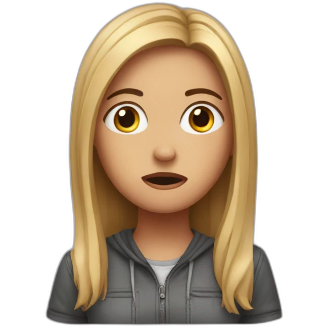 Girl confused emoji