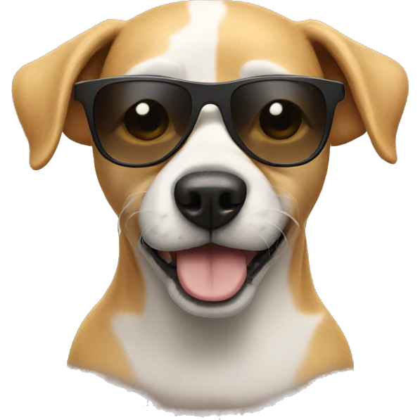 dog with sunglasses emoji