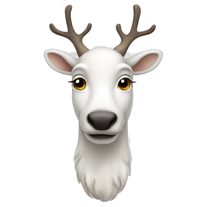 white-reindeer emoji