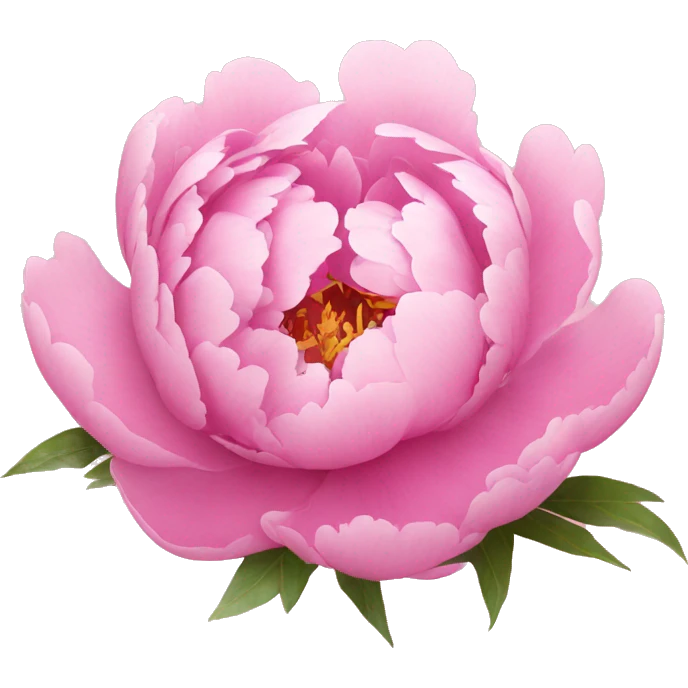 Cute peonies in pink emoji