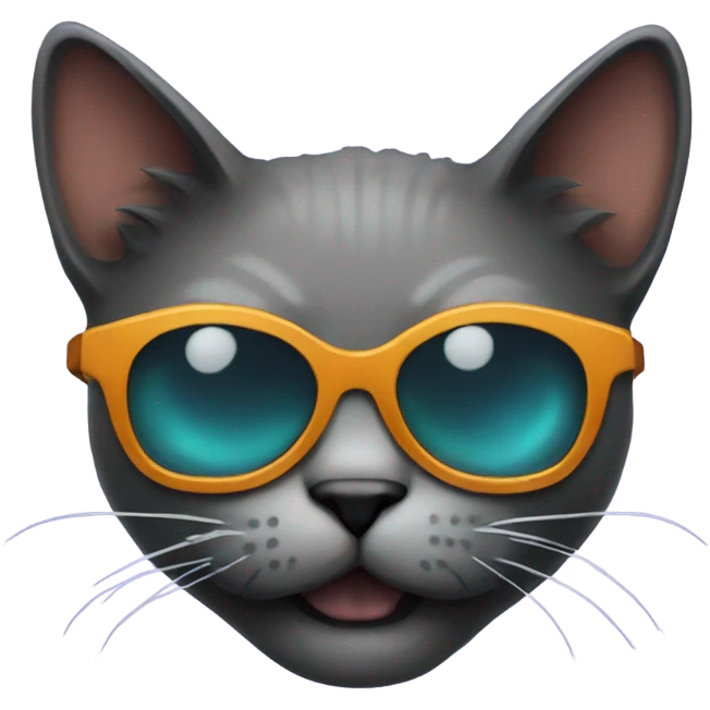 Spooky cat with sunglasses emoji