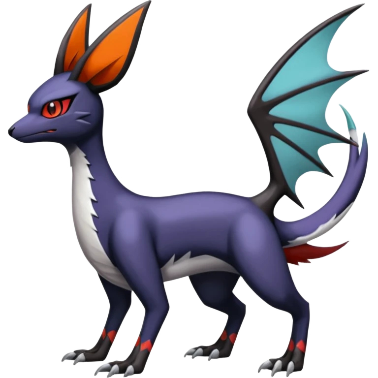 Spooky Nargacuga-Latias-Umbreon-Noibat-Noivern-Silvally-Pokémon-Fakémon-fusion (full body) emoji