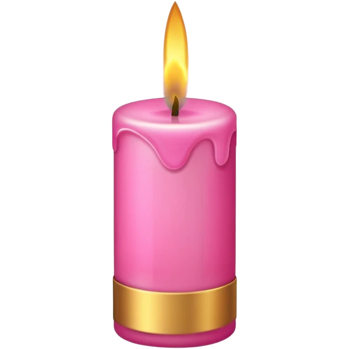 pink with goldtones candle emoji