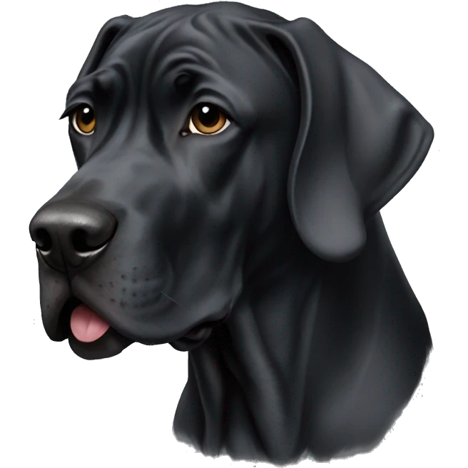 Black Great Dane  emoji