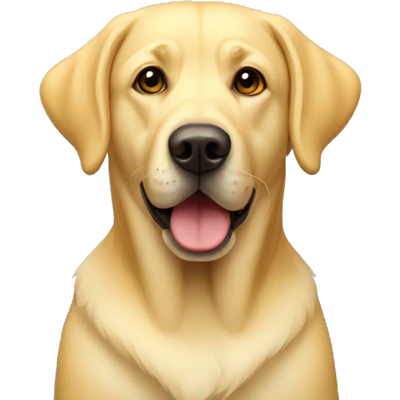 Yellow lab dog emoji