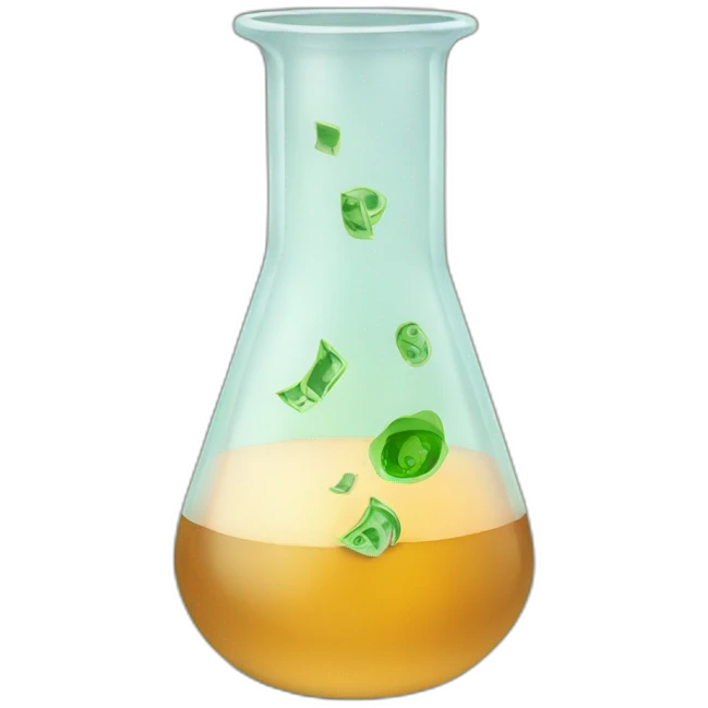 beaker with money emoji
