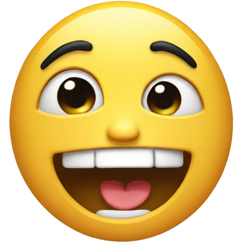 joyful expression with a sad face behind it emoji