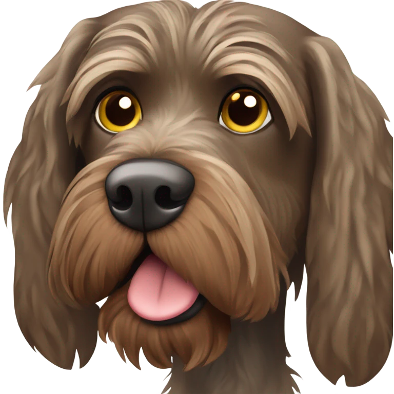 Brown Wire haired pointing griffon emoji