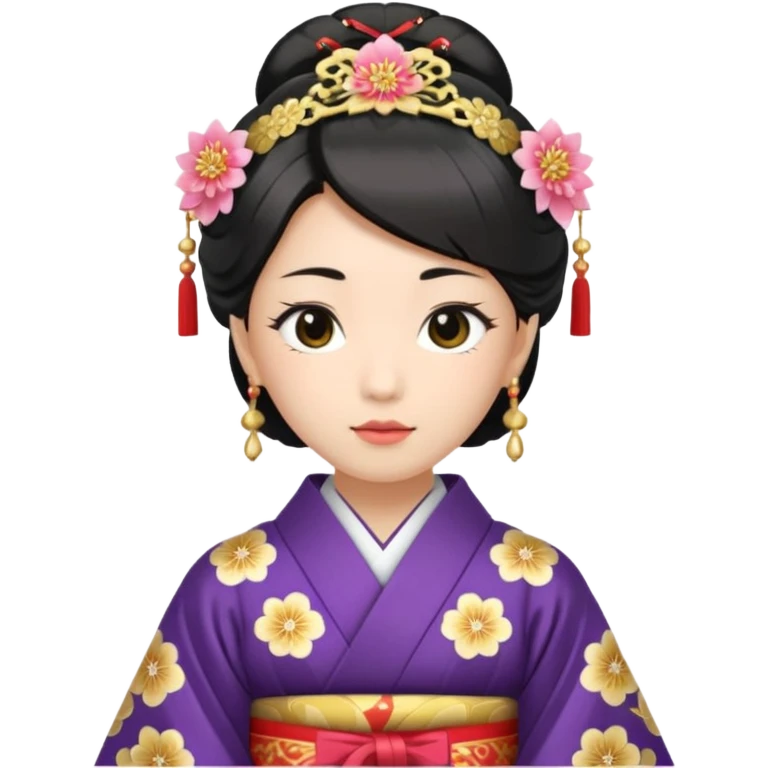 Japanese Princess with kimono in ceremonial robe emoji