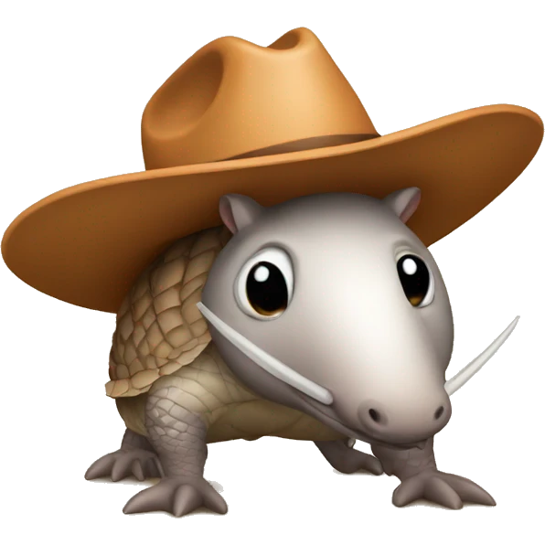 Armadillo with cowboy hat emoji