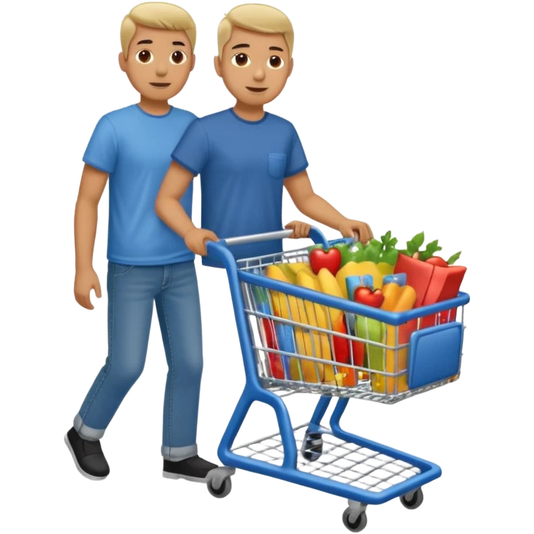 man-with-a-shopping-cart-full-body emoji