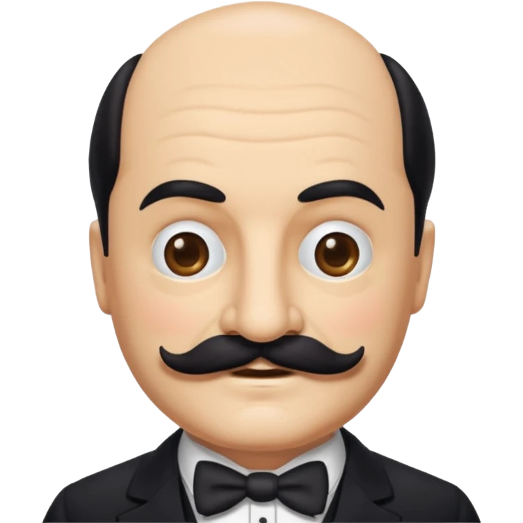 Hercules poirrot as an emoji emoji
