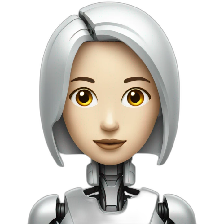 female Robot AI, futuristic emoji