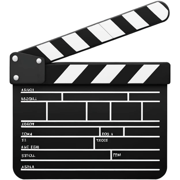 ultra minimal clapperboard, only 5-6 lines total, pure geometric abstraction, absolute minimalism emoji