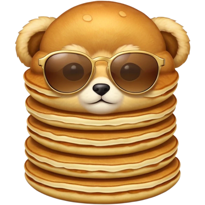 Pancakes with sunglasses emoji