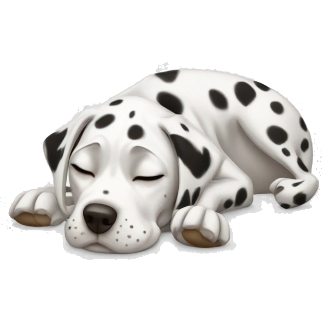 Dalmatian sleeping emoji
