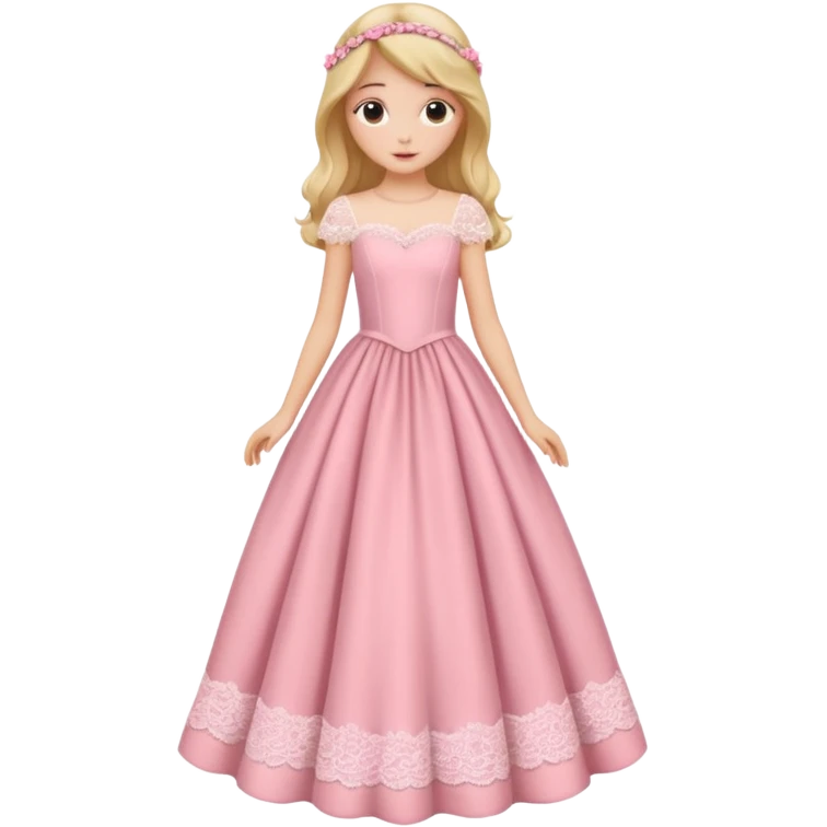 Gown in pink for kids only dress emoji