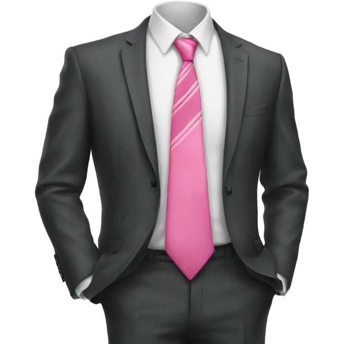Pink tie emoji