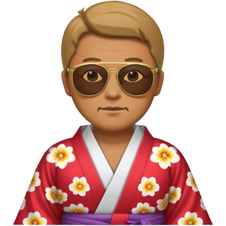 kimono  ancient man with sunglasses emoji